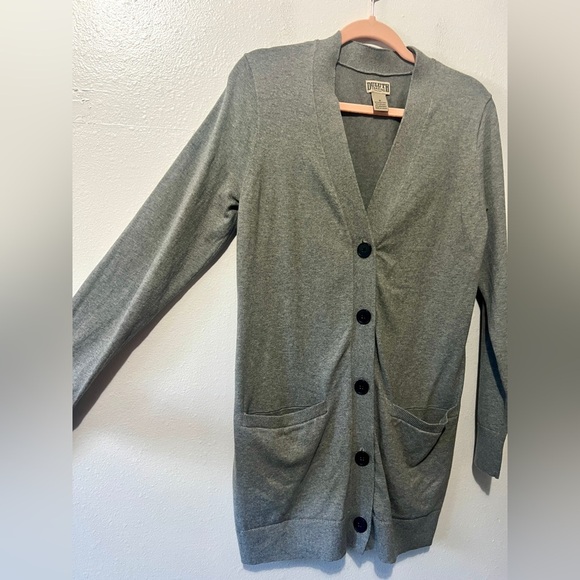 Duluth Trading V-Neck Grey Button-Down Cardigan - Small - Picture 6 of 9